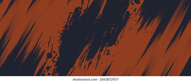 Minimal Abstract Orange Grunge Scratch Background Template