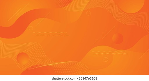 minimal abstract orange liquid colorful with wavy fluid geometric shape decorative design background. eps10 vector