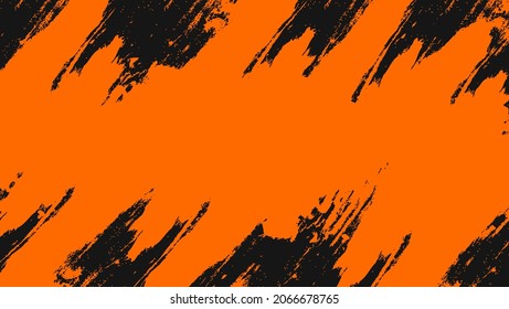 Minimal Abstract Orange Scratch Grunge Texture In Black Background