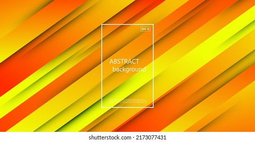 Minimal abstract orange yellow gradient geometric background with gradient colors. Eps10 vector.