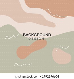 Minimal abstract organic shapes background. Modern hand drawn geometric design with contemporary collage style.