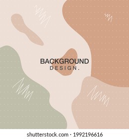 Minimal abstract organic shapes background. Modern hand drawn geometric design with contemporary collage style.