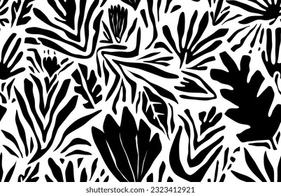  minimal abstract organic shapes pattern. Collage contemporary print. leaf pattern, leaves pattern, flower pattern,