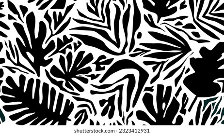  minimal abstract organic shapes pattern. Collage contemporary print. leaf pattern, leaves pattern, flower pattern,