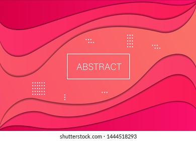 Minimal abstract paper cut background, vector, illustration, eps file