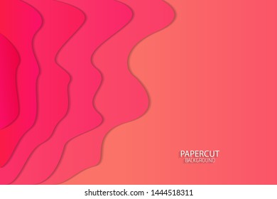 Minimal abstract paper cut background, vector, illustration, eps file