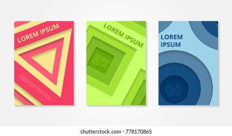 Minimal abstract paper design. Can used for cover, background and brochure
