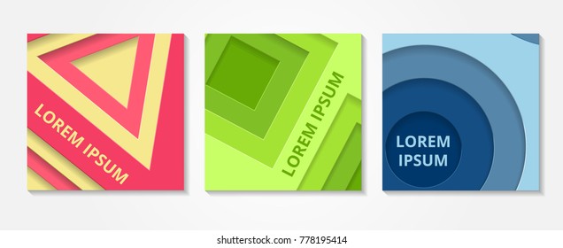 Minimal abstract paper design. Can used for cover, background and brochure