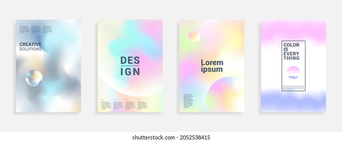 Minimal abstract pastel gradient covers  White background  Geometric future template for flyer  poster  brochure   invitation  Minimalistic colorful cover 