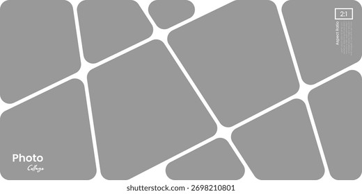 Minimale abstrakte Bilder Collage Frame Template für Moodboard und kreatives Brandboard Design