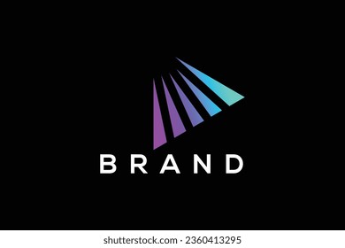 Minimal and abstract play vector logo design