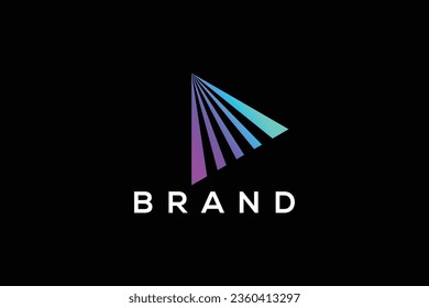 Minimal and abstract play vector logo design