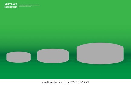 Minimal abstract podium green background for product presentation. 3d rendering. Eps10 Vector