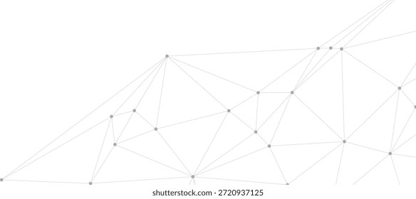 Fondo De Red Poligonal Abstractas Mínimo Con Líneas Delgadas Y Ilustración vectorial De Puntos Sutiles