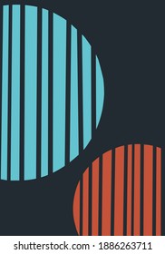 Minimal abstract poster set. Includes a collection of templates with graphic geometric shape elements. Applies to brochures, posters, covers and banners. Vector illustration