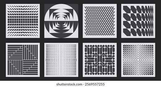 Minimal Abstract Posters Set. Cool geometric patterns.