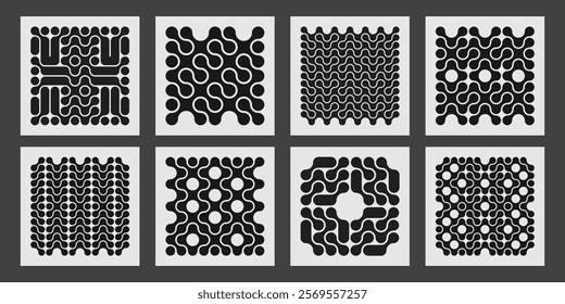 Minimal Abstract Posters Set. Cool geometric patterns.