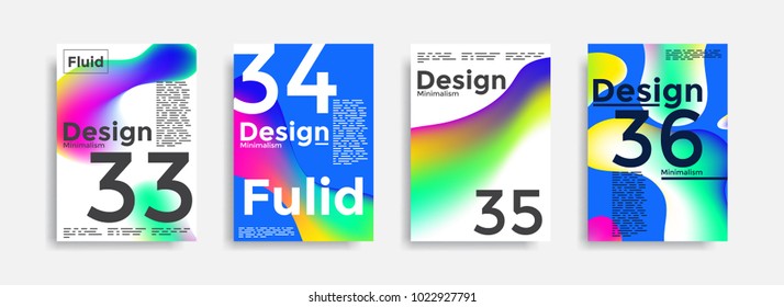 Minimal abstract posters set. Covers templates collection with graphic geometric shapes elements. Applicable for brochures, posters, covers and banners. Vector illustrations