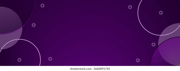 Minimaler abstrakter violetter Hintergrund mit gepunkteten und kreisförmigen Elementen