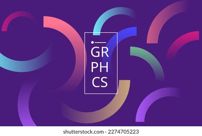 minimal abstract purple colorful circle geometric shape trendy wallpaper background. eps10 vector