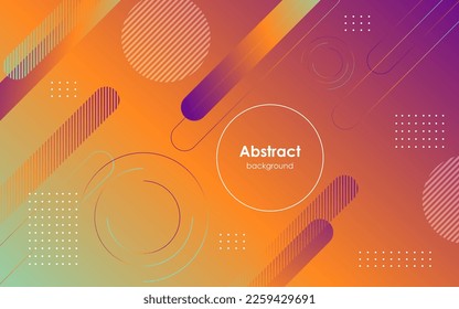 minimal abstract purple orange gradient with geometric shape landing page background. eps10 vector