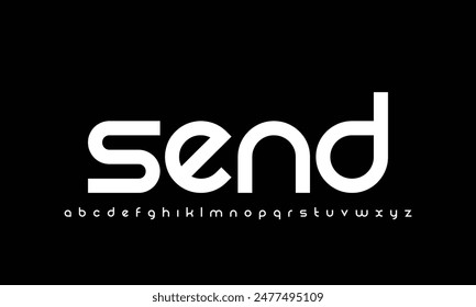 Minimal Abstract Quality font alphabet. Minimal modern urban fonts for logo, brand etc. Typography typeface with small and capital alphabet and number.