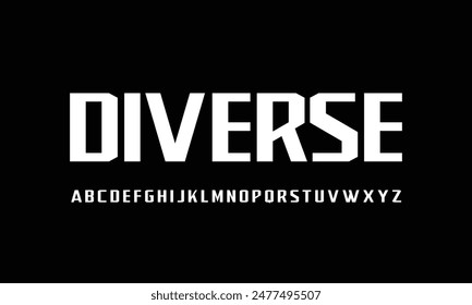 Minimal Abstract Quality font alphabet. Minimal modern urban fonts for logo, brand etc. Typography typeface with small and capital alphabet and number.