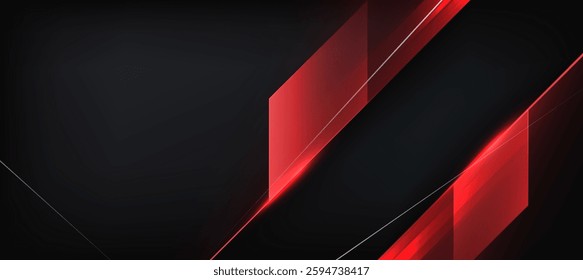 Minimal abstract red with black elegant background vector illustration for banner business presentations