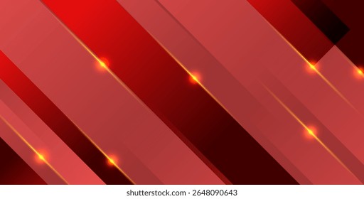 Color rojo abstracto mínimo con el fondo dinámico geométrico de la composición de la forma cuadrada. EPS10 Vector
