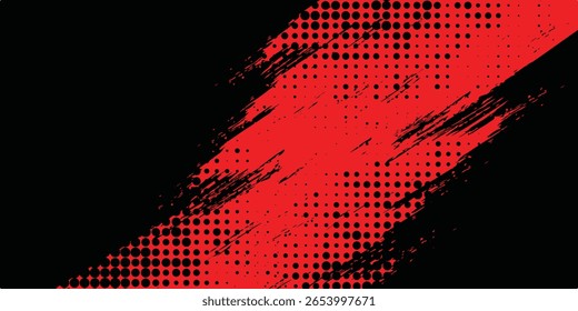 Minimal Abstract red Grunge Scratch Background Template. Dots pop art comics sport style. grunge digital eps10