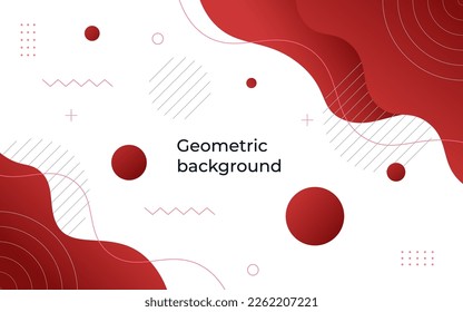 minimal abstract red liquid color gradient, fluid shape geometric with dots background. eps10 vector