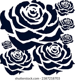 minimal abstract abstract roses flower pattern arrangement all over vector design backgrounds illustration digital image for textile printing for factory. rose textile flower pattern. flowers vector.