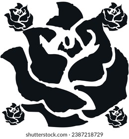 minimal abstract abstract roses flower pattern arrangement all over vector design backgrounds illustration digital image for textile printing for factory. rose textile flower pattern. flowers vector.