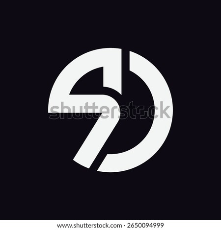 Minimal abstract SD DS logo ideal for financial, stock market, and corporate investment brand identity.