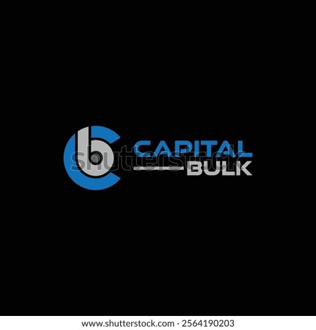 Minimal abstract shape cb logo vector illustration with black background. Capital Bulk logo design