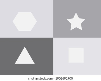 Formas geométricas simplistas abstractas mínimas en el fondo.
