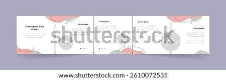 Minimal Abstract Social Media Carousel Banner Template for fashion sale – Clean Modern Carousel Layout Design for Business or Marketing	