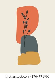 minimal abstract spot design flat vector illustration set