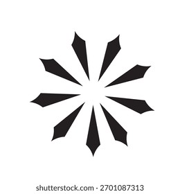 Minimales abstraktes Sternform-Symbol