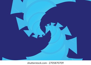 Remolino abstracto mínimo en tonos degradados azules