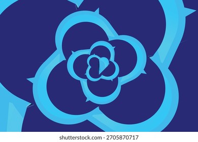 Remolino abstracto mínimo en tonos degradados azules
