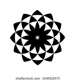 Minimal abstract symbol Circle logo Geometric shape Fractal Design Vector illustration