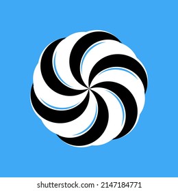 Minimal abstract symbol Circle vortex logo Geometric shape Vector illustration