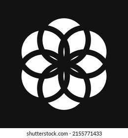 Símbolo abstracto mínimo Logotipo de vórtice del círculo Forma geométrica Ilustración vectorial
