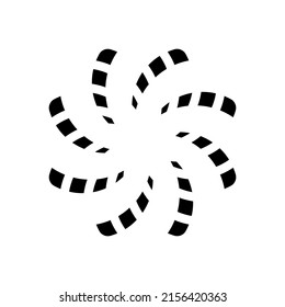 Minimal abstract symbol Circle vortex logo Geometric shape Vector illustration