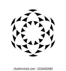 Minimal abstract symbol Circle vortex logo Geometric shape Vector illustration