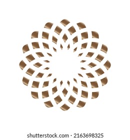 Símbolo abstracto mínimo Logotipo de vórtice del círculo Forma geométrica Ilustración vectorial
