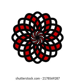 Minimal abstract symbol Circle vortex logo Geometric shape Vector illustration