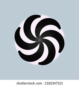 Símbolo abstracto mínimo Logotipo de vórtice del círculo Forma geométrica Ilustración vectorial