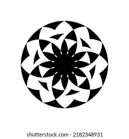 Minimales abstraktes Symbol Circle vortex Logo Geometrische Form Vektorgrafik